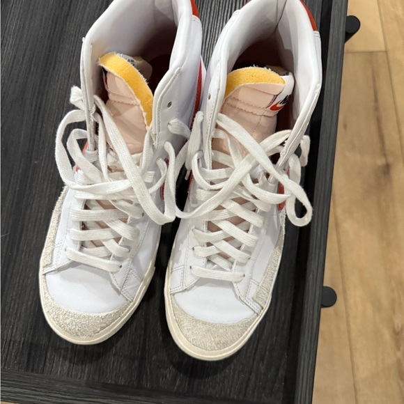 Nike Shoes - Nike White and Orange Blazers